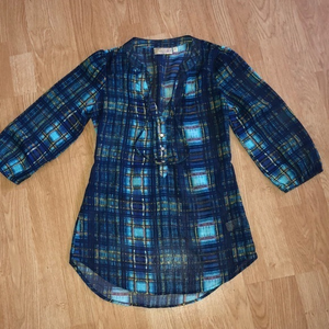 Princess Vera Wang XS Blouse Blue‎ Plaid